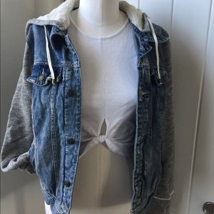 Free People Jean Jacket w/Hoodie